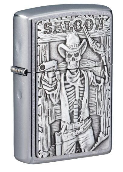 Zippo Saloon Skull Emblem Design Çakmak - ZIPPO (1)