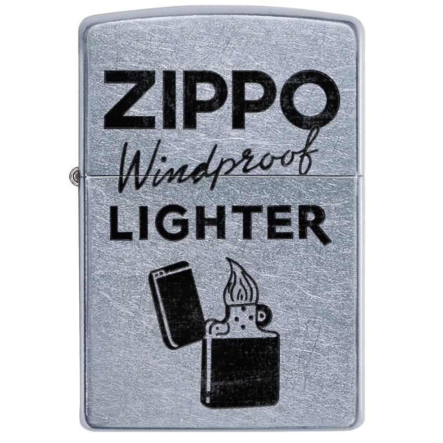 Zippo Classic Çakmak, Street Chrome Windproof Design - ZIPPO