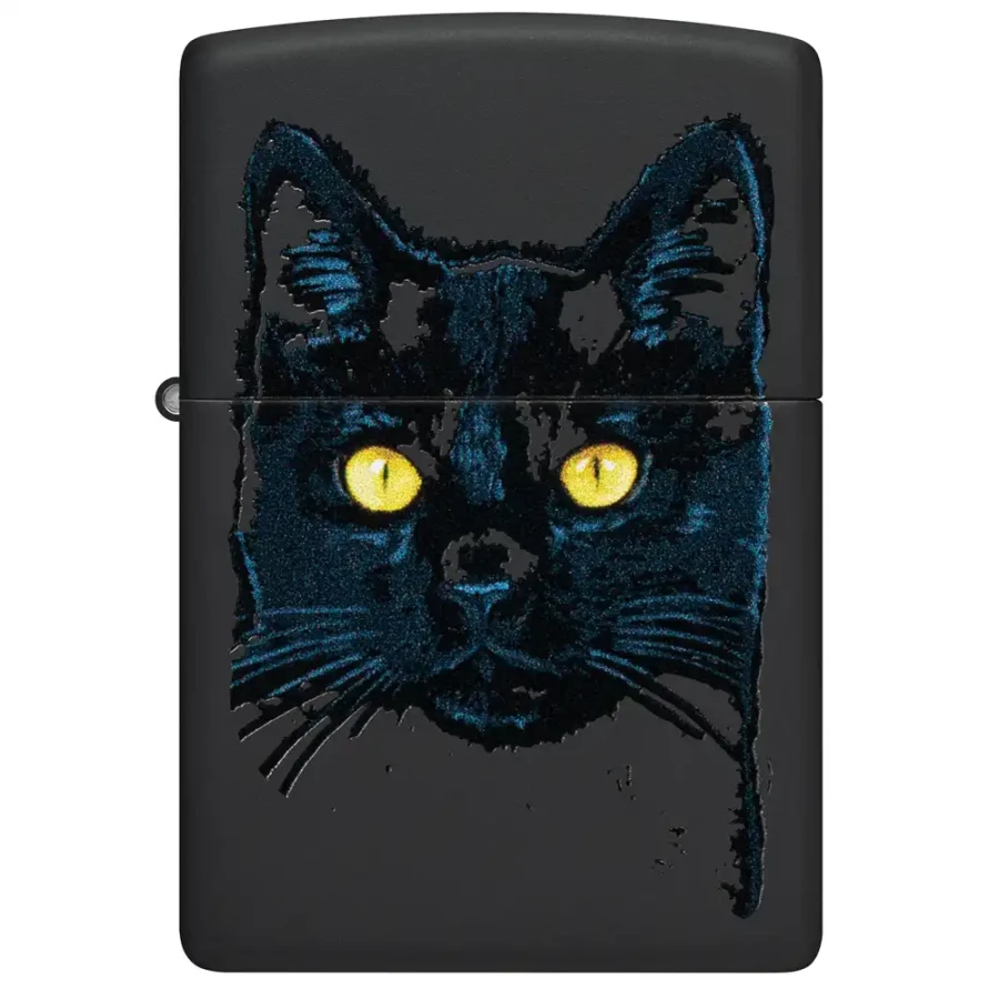 Zippo Black Cat Design Çakmak - 1