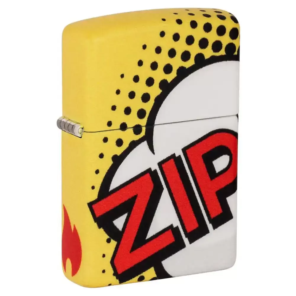 Zippo Classic Çakmak, 540 White Matte Pop Art Design - 1