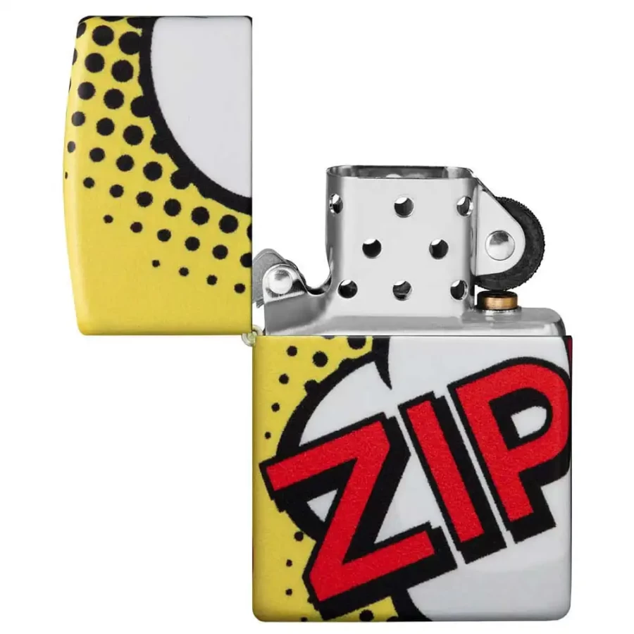 Zippo Classic Çakmak, 540 White Matte Pop Art Design - 7