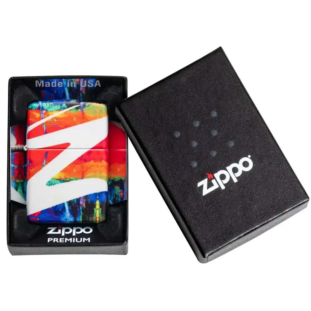 Zippo Classic Çakmak, 540 White Matte Dippy Z Design - 9