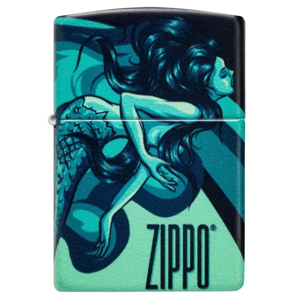 Zippo Classic Çakmak, 540 White Matte Mermaid Design - 3