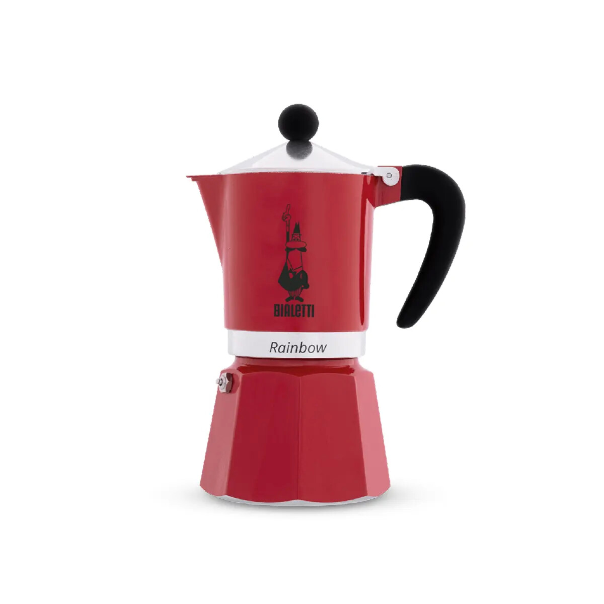 Bialetti Rainbow Kırmızı 3 Cup Mokapot - BIALETTI