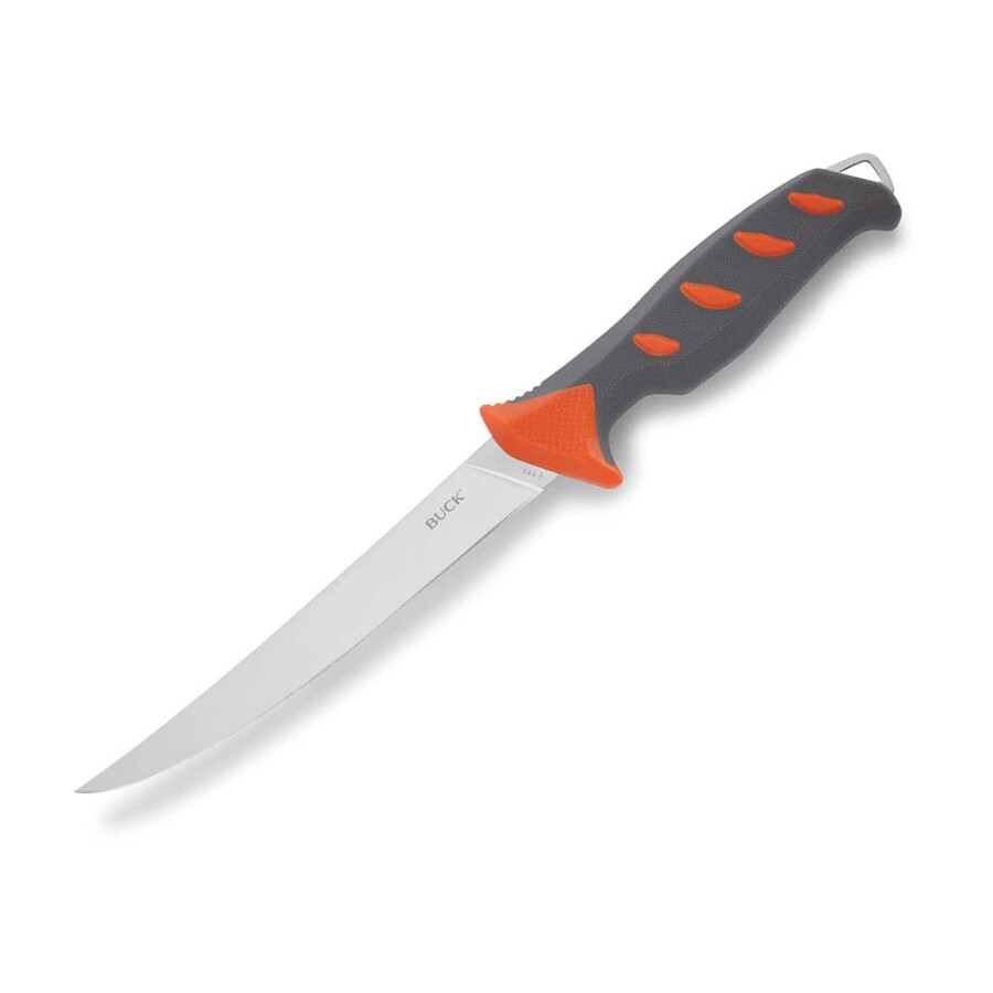Buck 144 Hookset Fileto Bıçağı, Turuncu-Gri, Blister - BUCK KNIFE