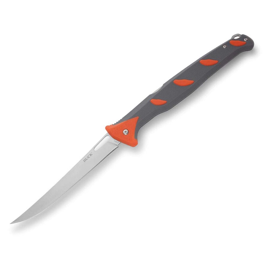 Buck 148 Hookset Fileto Bıçağı, Turuncu-Gri - 1