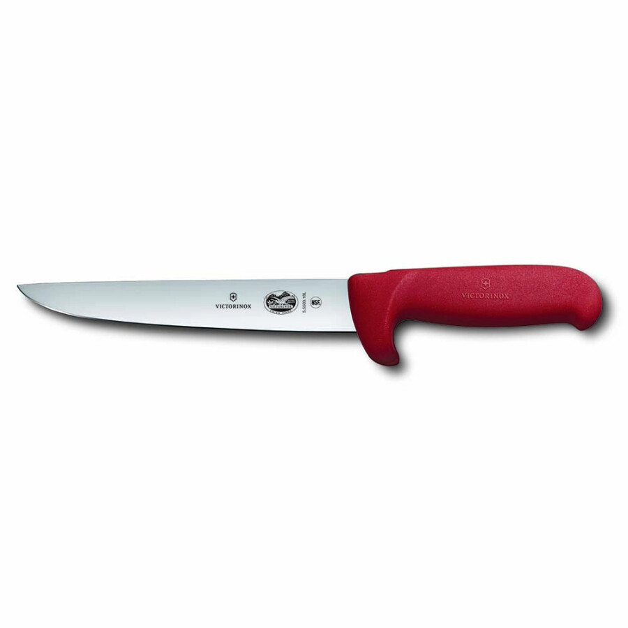 Victorinox 5.5501.18L 18cm Kırmızı Sıyırma Bıçağı, Parmak Korumalı - VICTORINOX MUTFAK