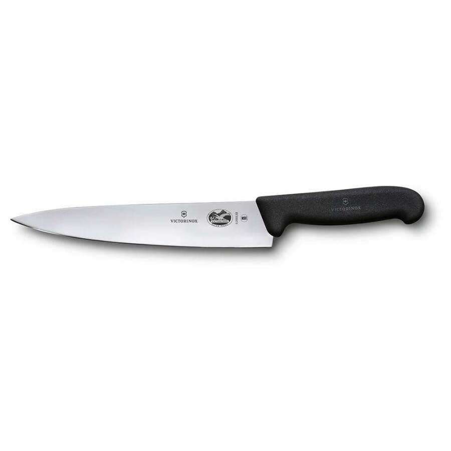Victorinox 22cm Siyah Dilimleme Şef Bıçağı, Blisterli Paket - VICTORINOX MUTFAK