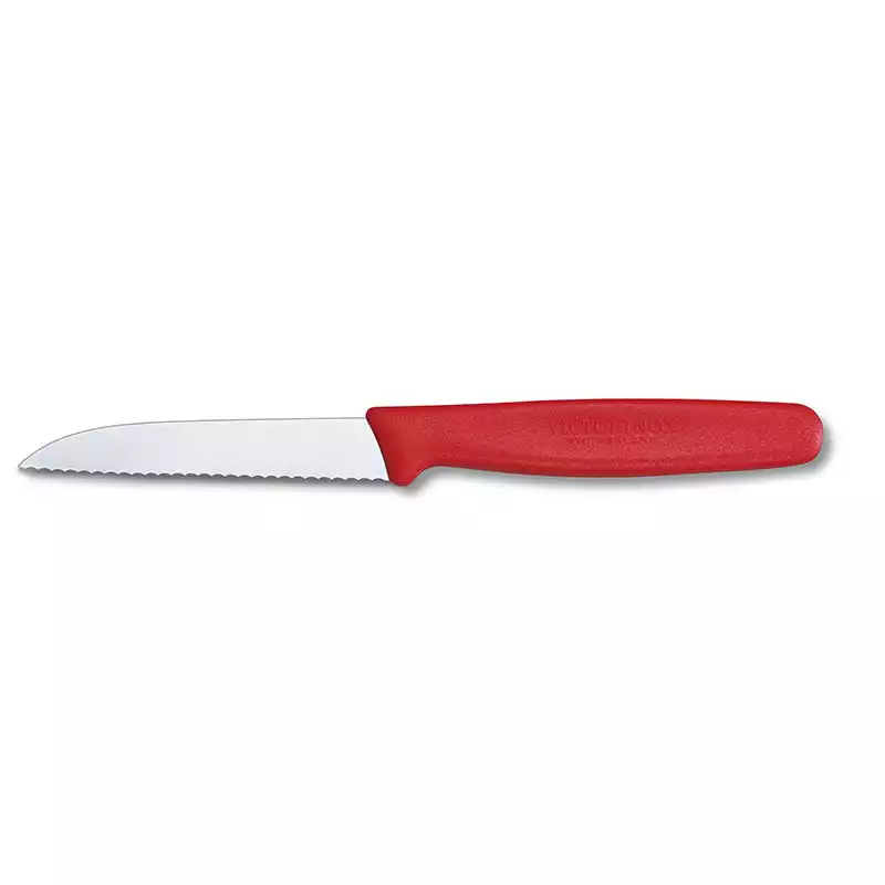 Victorinox 5.0431 8cm Kırmızı Tırtıklı Soyma Bıçağı - 1