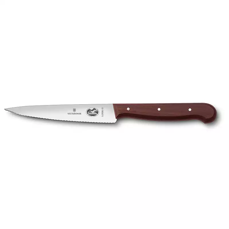 Victorinox 5.2030.12 12cm Gül Ağacı Tırtıklı Dilimleme Bıçağı - 1