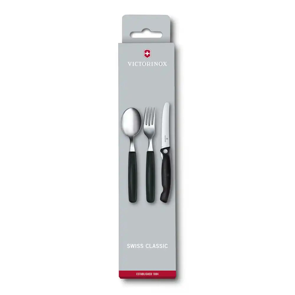 Victorinox 6.7192.F3 Swiss Classic 3 Parça Masa Seti, Siyah - VICTORINOX MUTFAK