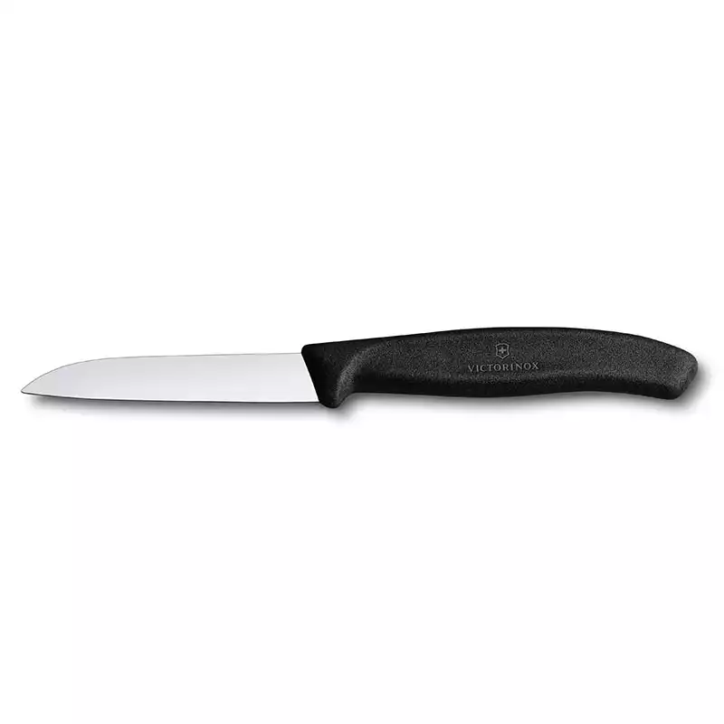 Victorinox 6.7403 8cm Siyah Düz Soyma Bıçağı - 1