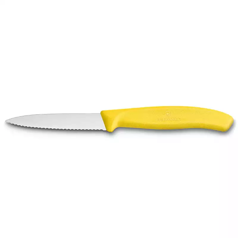 Victorinox 6.7636.L118 8cm Sarı Tırtıklı Soyma Bıçağı - 1