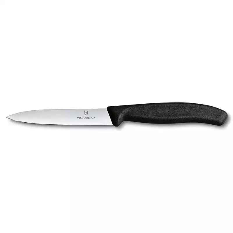 Victorinox 6.7703 10cm Siyah Düz Soyma Bıçağı - 1