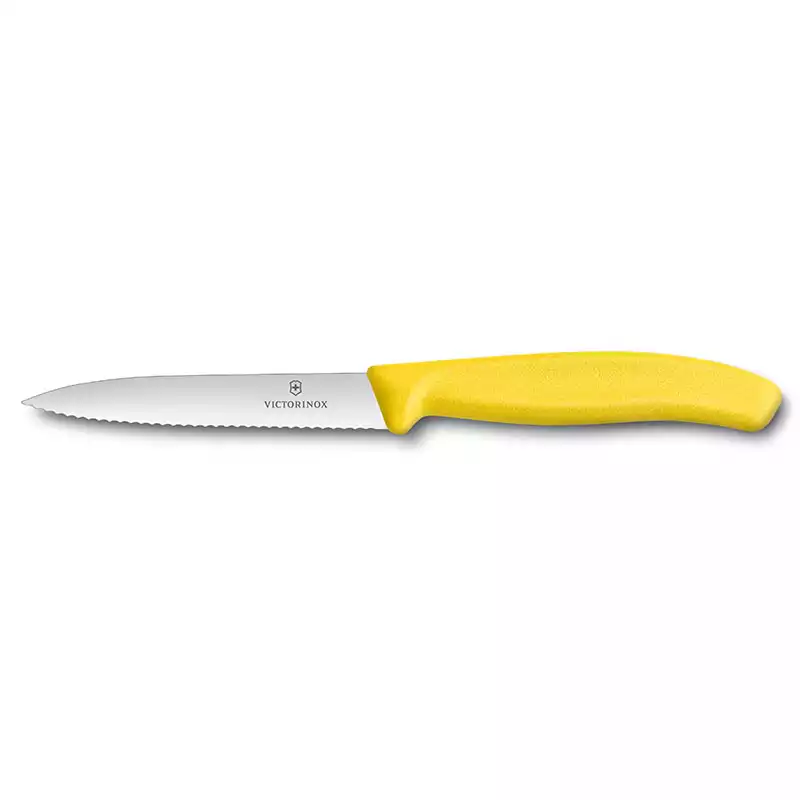 Victorinox 6.7736.L8 10cm Sarı Tırtıklı Soyma Bıçağı - 1