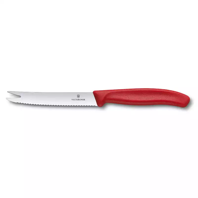 Victorinox 6.7861 11cm Kırmızı Peynir ve Sosis Bıçağı - 1