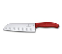 Victorinox 6.8521.17B 17cm Kırmızı Santoku Bıçağı, Blisterli Paket - VICTORINOX MUTFAK