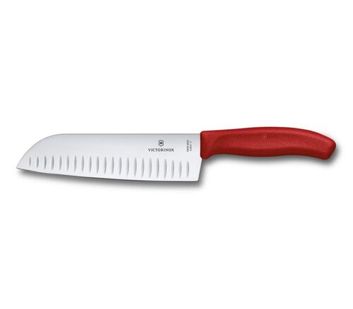 Victorinox 6.8521.17B 17cm Kırmızı Santoku Bıçağı, Blisterli Paket - 1