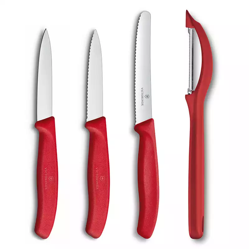Victorinox Kırmızı Soyacak ve Soyma Bıçak Seti, Kırmızı - 1