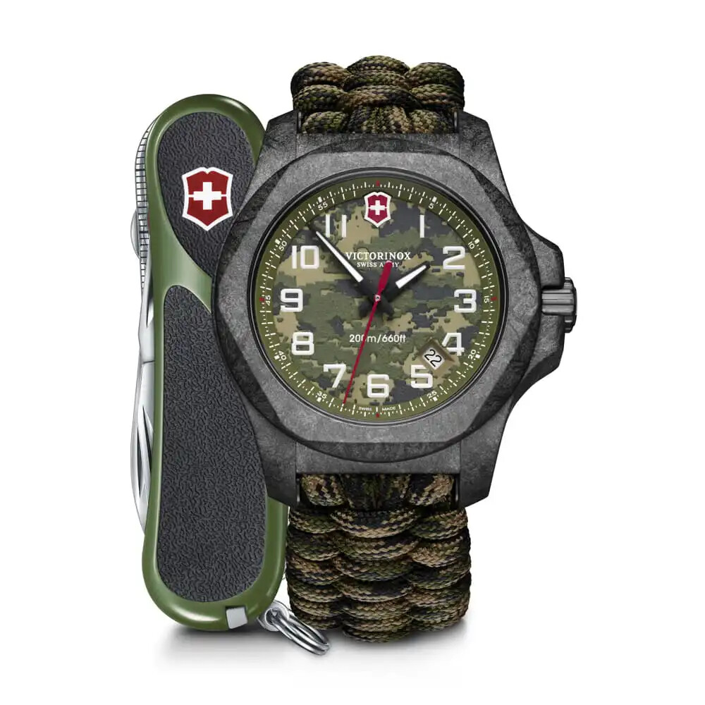 Victorinox Swiss Army 241927.1 INOX Carbon Limitli Üretim Saat ve Çakı - VICTORINOX SWISS ARMY