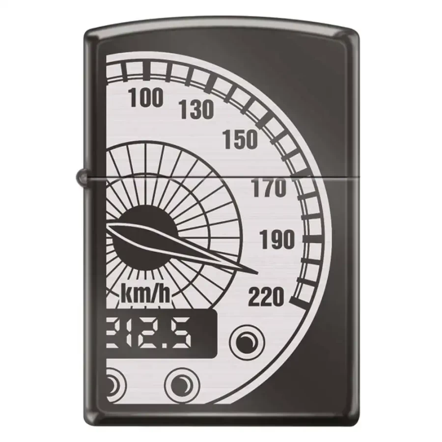 Zippo Classic Çakmak, Black Ice Speedometer - 1