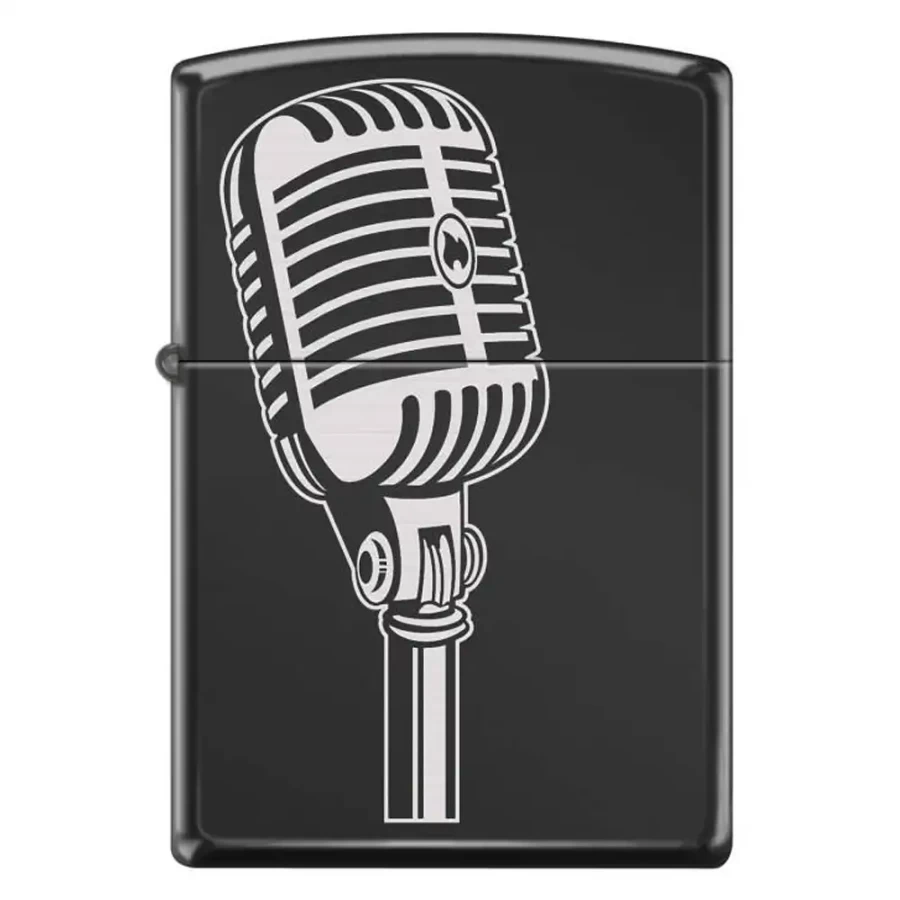 Zippo Classic Çakmak, Ebony Microphone - 1