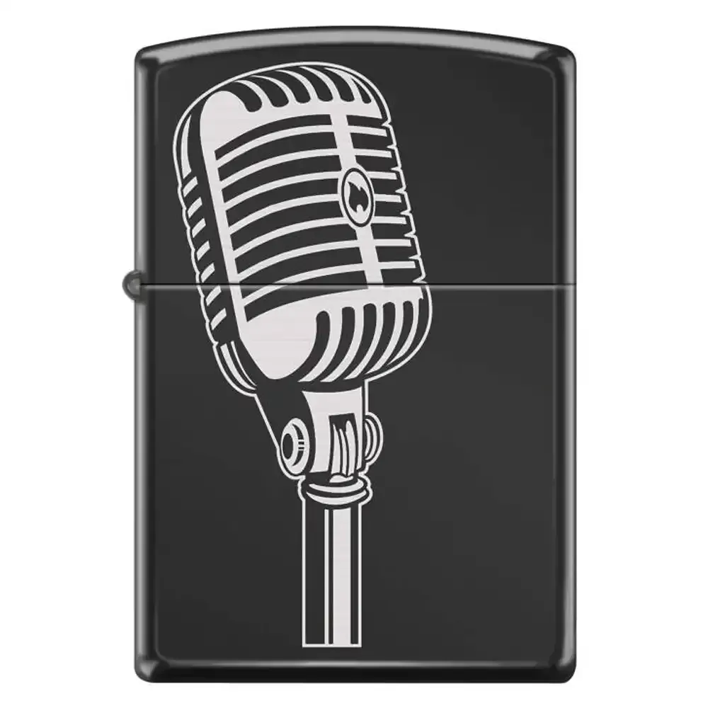 Zippo Classic Çakmak, Ebony Microphone - 1