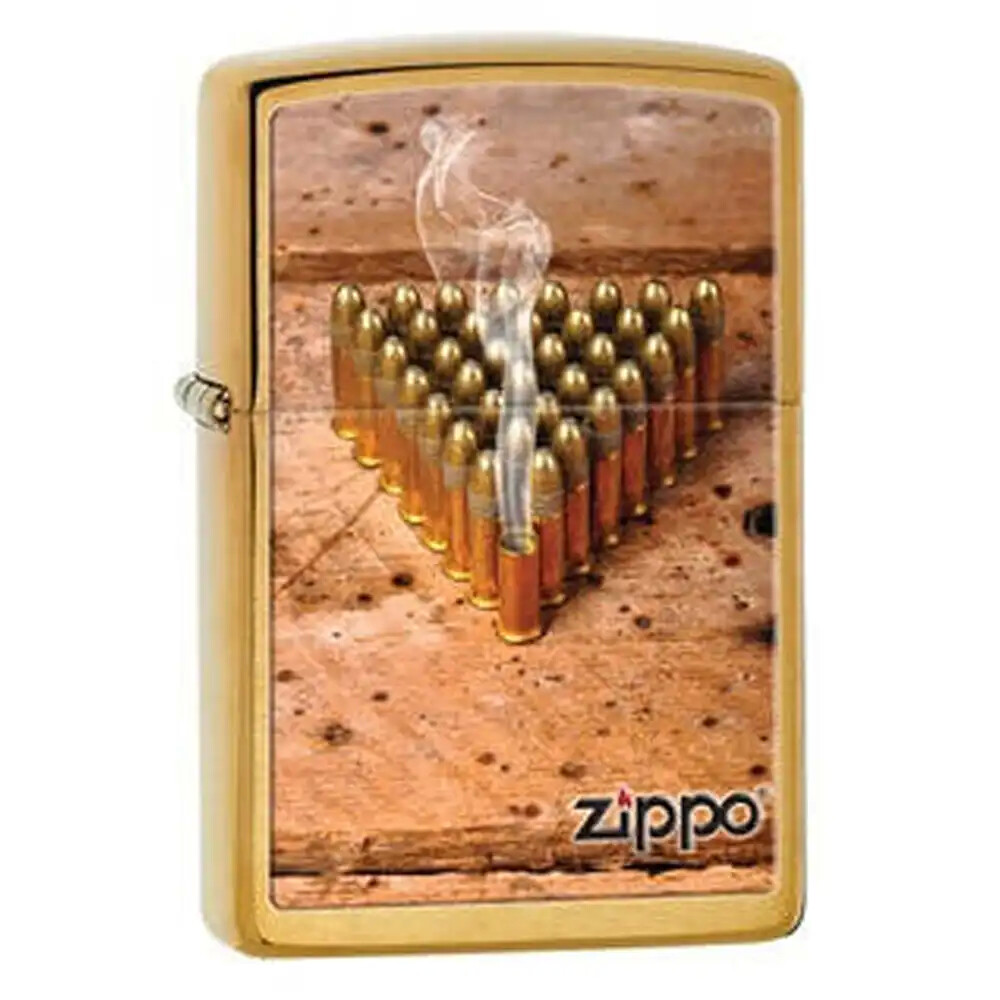 Zippo Classic Çakmak, Brushed Brass Bullet - ZIPPO