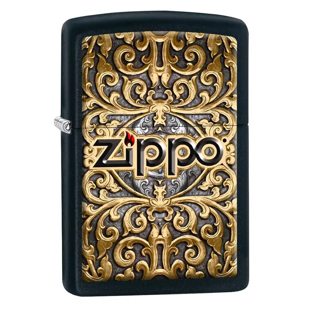 Zippo Classic Çakmak, Brushed Matte Royal Ornamental - ZIPPO