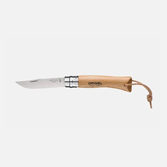 Opinel N°07 Paslanmaz Çelik Kayın Sap İpli Çakı - 1