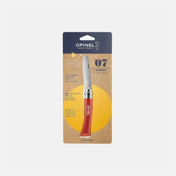 Opinel N°07 Paslanmaz Çelik Kırmızı Gürgen Sap Çakı - Opinel (1)