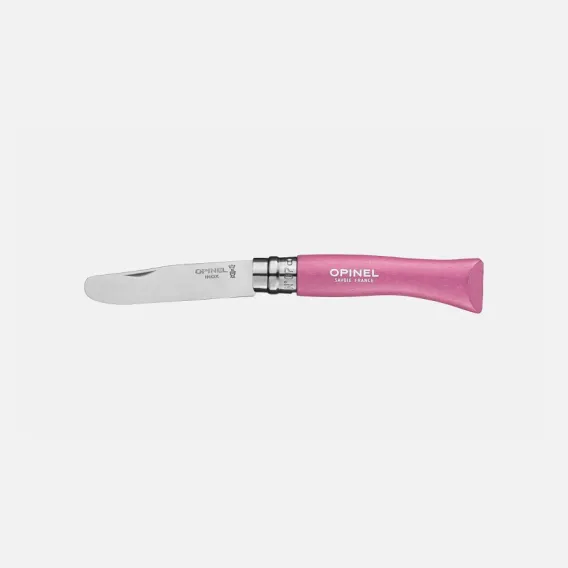 Opinel N°07 Paslanmaz Çelik Pembe Gürgen Sap Çakı - 1