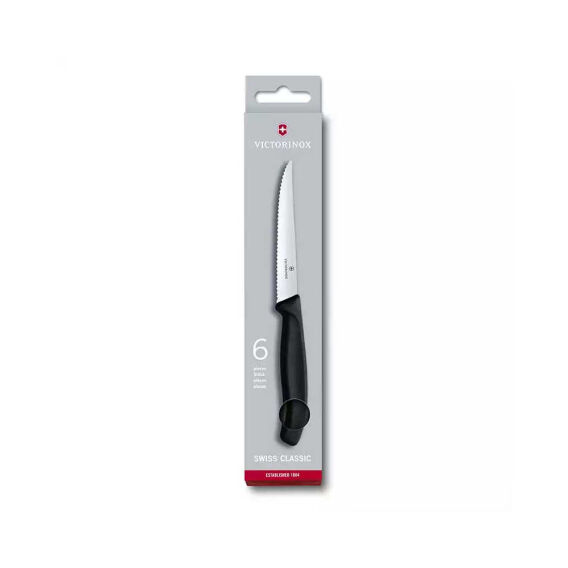 Victorinox 6.7233.6 11cm Siyah Biftek Bıçağı, 6 Parça - Victorinox