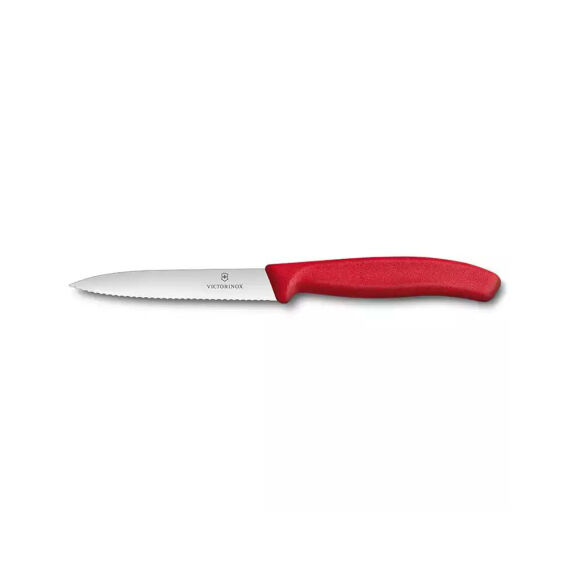 Victorinox 6.7731 10cm Kırmızı Tırtıklı Soyma Bıçağı - Victorinox