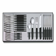 ​Victorinox 6.9093.11W.24 Swiss Modern Siyah Masa Seti, 24 Parça - Victorinox