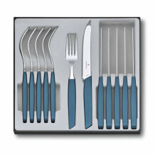 ​Victorinox 6.9096.11W2.12 Swiss Modern Mavi Masa Seti, 12 Parça - Victorinox