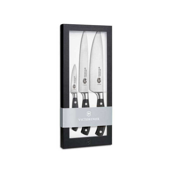 Victorinox 7.7243.3 Siyah Dövme Çelik Şef Aşçı Seti, 3 Parça - Victorinox